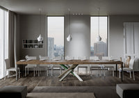 Tavolo allungabile 90x160/420 cm Volta Premium noce telaio 4/A