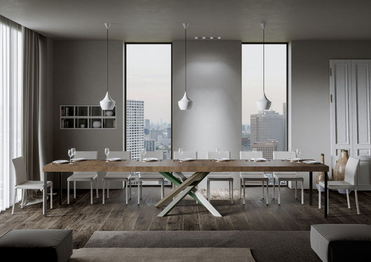 Tavolo allungabile 90x180/440 cm Volta Premium noce telaio 4/A