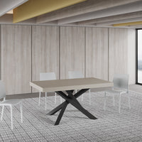 Tavolo allungabile 90x160/420 cm Volta cashmere gambe antracite