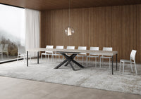 Tavolo allungabile 90x140/400 cm Volta cashmere gambe antracite