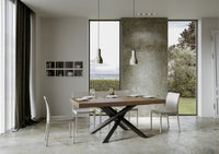 Tavolo allungabile 90x200/460 cm Volta Premium noce telaio Antracite