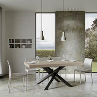 Tavolo allungabile 90x180/440 cm Volta cashmere gambe antracite