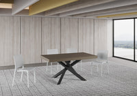 Tavolo allungabile 90x160/264 cm Volta tortora gambe antracite