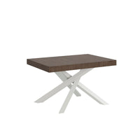 Tavolo allungabile 90x120/224 cm Volta noce telaio bianco