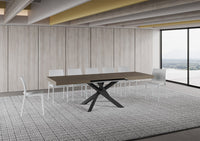 Tavolo allungabile 90x160/264 cm Volta tortora gambe antracite