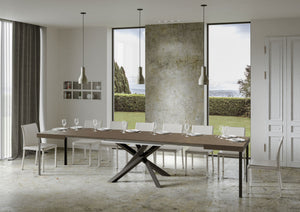 Tavolo allungabile 90x180/440 cm Volta tortora gambe antracite