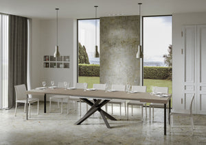 Tavolo allungabile 90x180/440 cm Volta cashmere gambe antracite