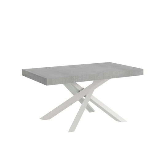 Tavolo allungabile 90x180/284 cm Volta cemento telaio bianco