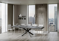 Tavolo allungabile 90x200/460 cm Volta cemento telaio Antracite