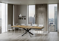 Tavolo allungabile 90x160/264 cm Volta Evolution Quercia Natura telaio Antracite