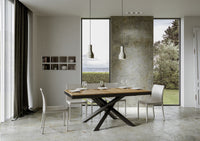 Tavolo allungabile 90x180/440 cm Volta Evolution Quercia Natura telaio Antracite