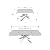 Tavolo allungabile 90x140/244 cm Volta Noce telaio 4/B