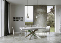 Tavolo allungabile 90x200/460 cm Volta bianco frassino telaio 4/A