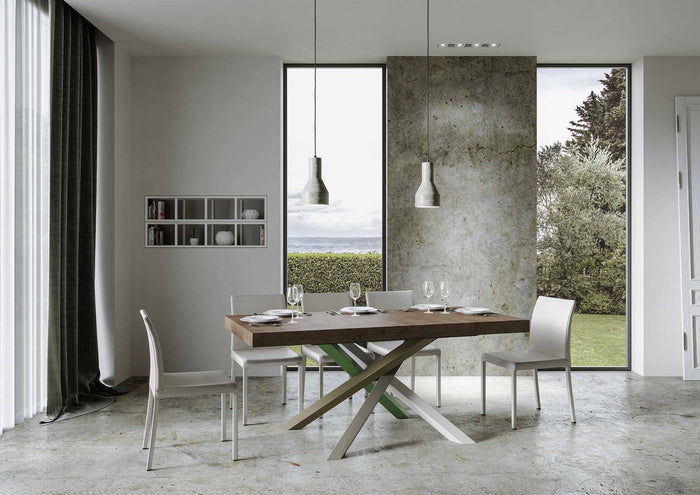 Tavolo allungabile 90x160/264 cm Volta Noce telaio 4/A