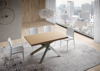 Tavolo allungabile 90x160/210 cm Versalux scortecciato rovere gambe 4/A