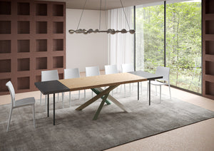 Tavolo allungabile 90x200/300 cm Versalux scortecciato rovere gambe 4/A