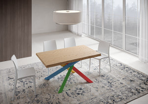 Tavolo allungabile 90x160/210 cm Versalux scortecciato rovere gambe 4/B