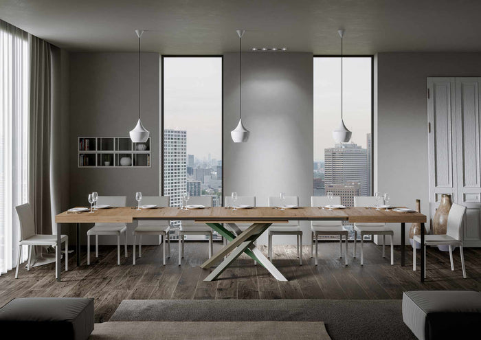 Tavolo allungabile 90x180/440 cm Volta Quercia Natura telaio 4/A