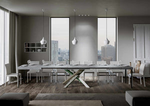 Tavolo allungabile 90x180/440 cm Volta Cemento telaio 4/A