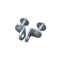 Coppia occhiolo fisso per lucchetti ferro legno alluminio serrande muratura 26mm