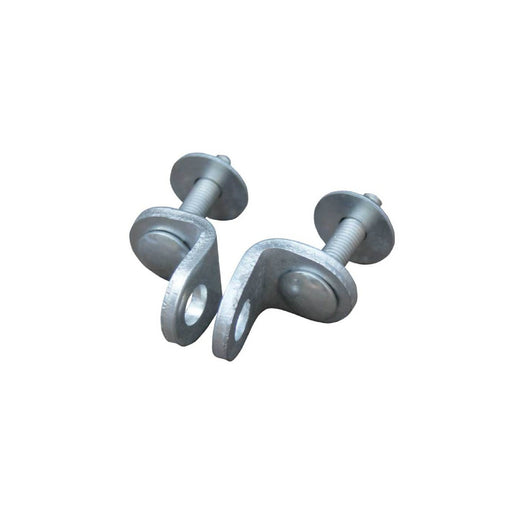 Coppia occhiolo fisso per lucchetti ferro legno alluminio serrande muratura 26mm