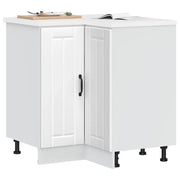 Mobile Base ad Angolo Cucina-Base ad Angolo Cucina Lucca Bianco in Legno Multistrato