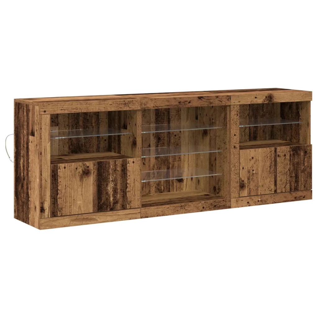 Madia LED Legno vecchio 181,5 x 37 x 67 cm Legno multistrato 3333116