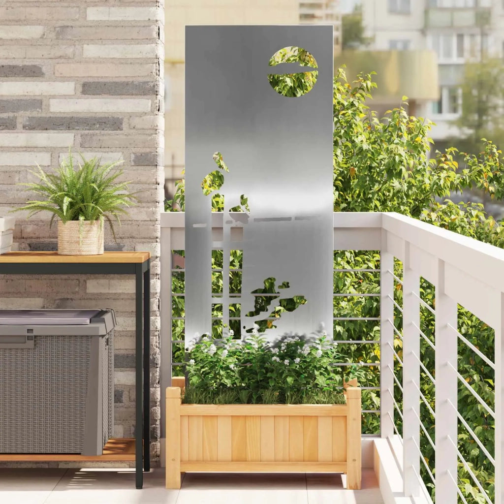 Schermo per privacy in giardino Traforo Argento 50 x 140 cm 876320
