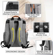 Borsa per asciugamani per bambino con pannolino e copri lettino, zaino multifunzionale impermeabile per viaggiare con mamma e papà, colore grigio
