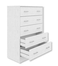 Cassettiera 5 cassetti bianco alpes cm.79x40x114h