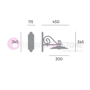 PIATTO ANTICO Applique per Esterni Design Tradizionale