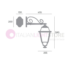 ELEGANCE Lanterna Grande da Parete Design Tradizionale