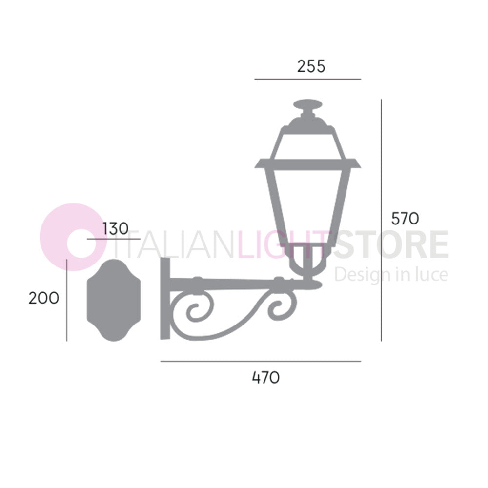 ELEGANCE Lanterna Grande da Parete Design Tradizionale