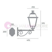 ELEGANCE Lanterna Grande da Parete Design Tradizionale