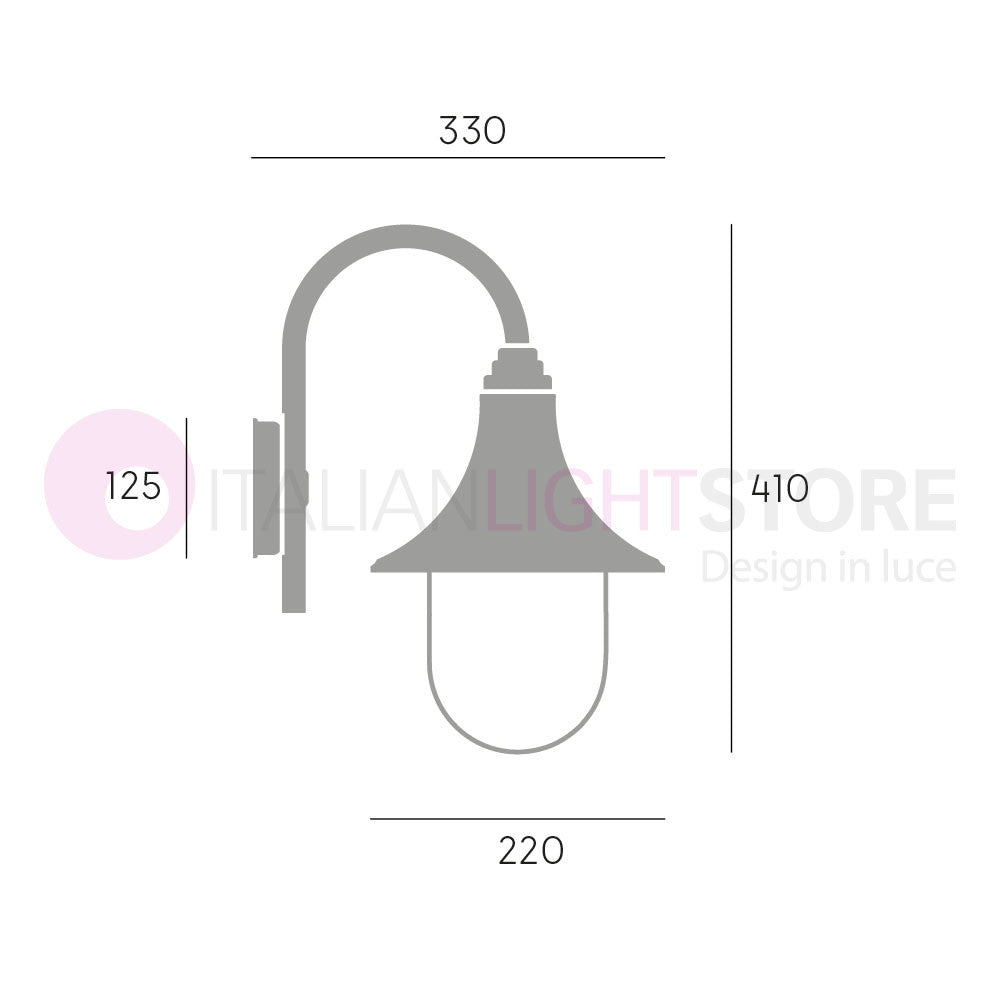 ZOE Lanterna Economica da Esterno in Termoplastico Design Tradizionale