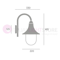 ZOE Lanterna Economica da Esterno in Termoplastico Design Tradizionale