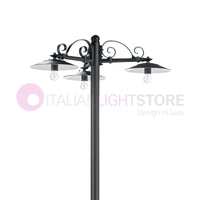 ANTIQUE Lampione Grafite a 3 Luci Design Tradizionale