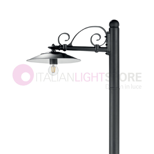 ANTIQUE Lampione Grafite a 1 Luce Design Tradizionale