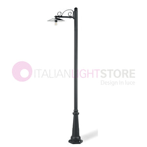 ANTIQUE Lampione Grafite a 1 Luce Design Tradizionale