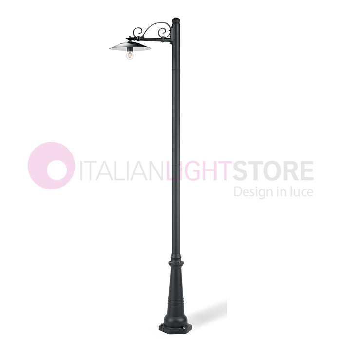 ANTIQUE Lampione Grafite a 1 Luce Design Tradizionale