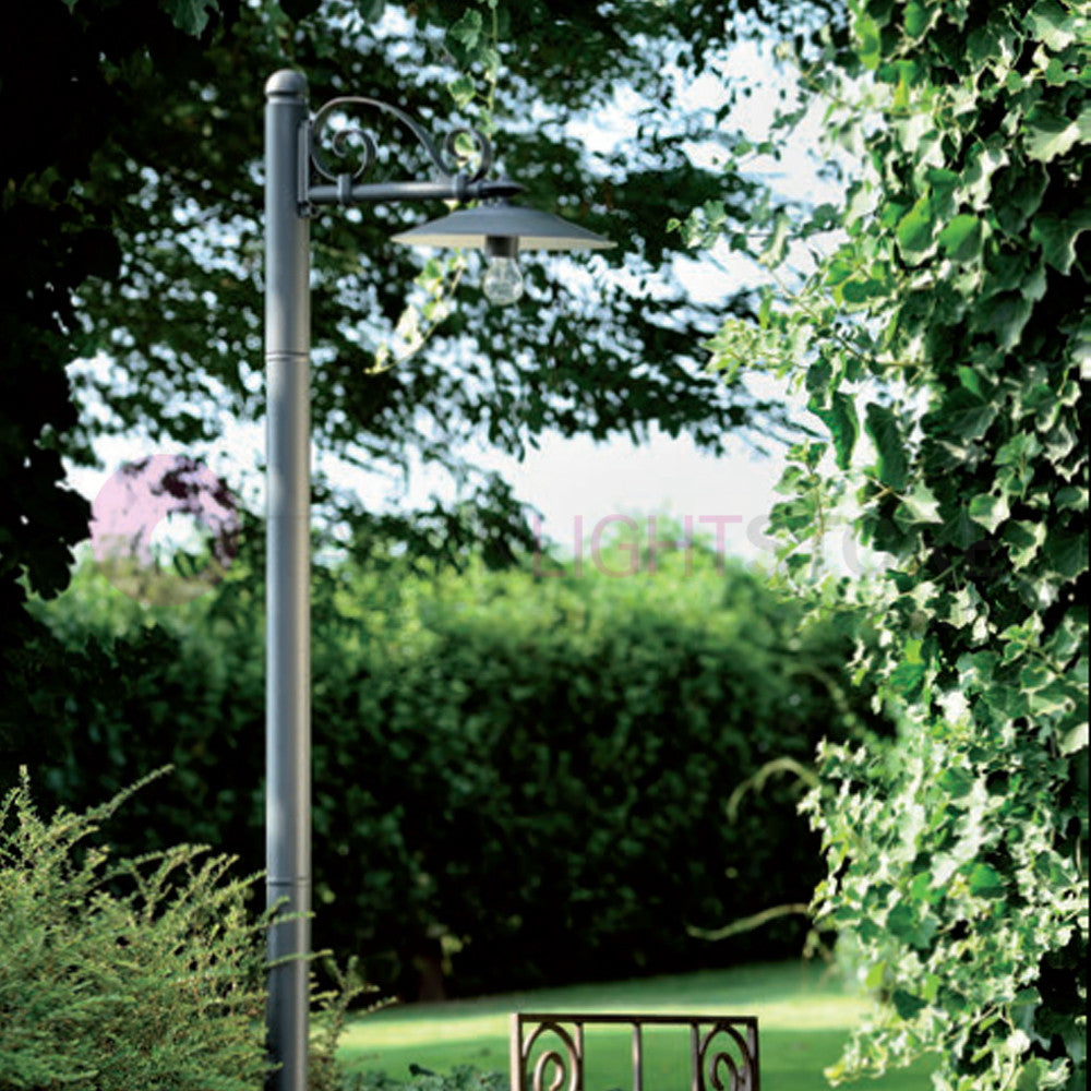 ANTIQUE Lampione Grafite a 1 Luce Design Tradizionale