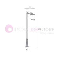 ANTIQUE Lampione Grafite a 1 Luce Design Tradizionale