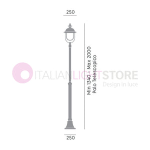 RUSTICA Palo Telescopico con Cappello in Rame