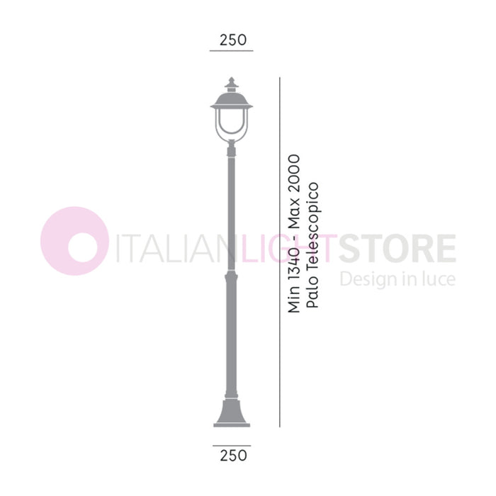 RUSTICA Palo Telescopico con Cappello in Rame