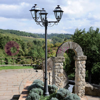 ELEGANCE Lampione Grafite a 3 Luci Design Tradizionale