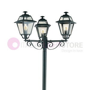 ELEGANCE Lampione Grafite a 3 Luci Design Tradizionale