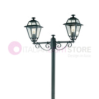 ELEGANCE Lampione Grafite a 2 Luci Design Tradizionale