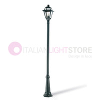 ELEGANCE Lampione Grafite Lanterna Singola Design Tradizionale