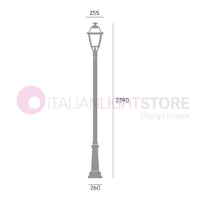 ELEGANCE Lampione Grafite Lanterna Singola Design Tradizionale