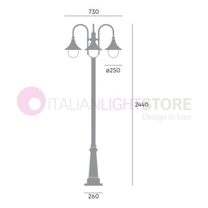 LAMPARA Lampione a 3 Luci H.244 Design Tradizionale